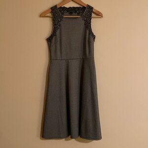 Banana Republic cocktail dress, black and white, beautiful detail.